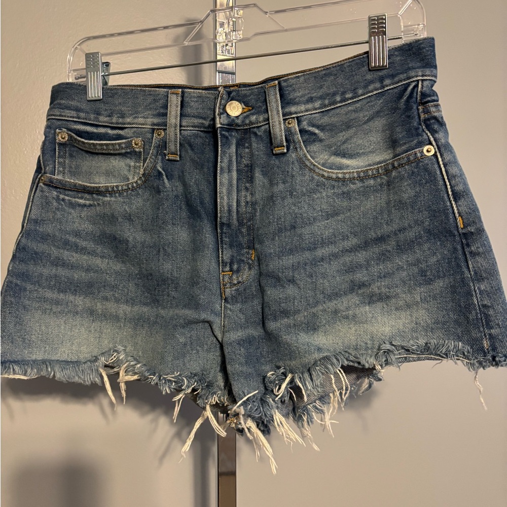 J Crew Women’s Denim Cut Off Shorts Relaxed Fit Raw Hem Size 27